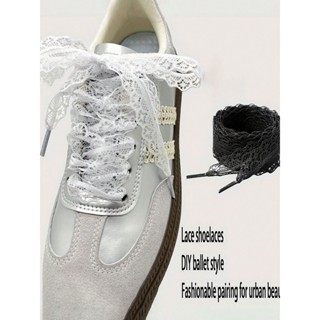 120 ซม. ลูกไม้เชือกผูกรองเท้า ทําเอง สไตล์บัลเล่ต์สาวน่ารักอ…