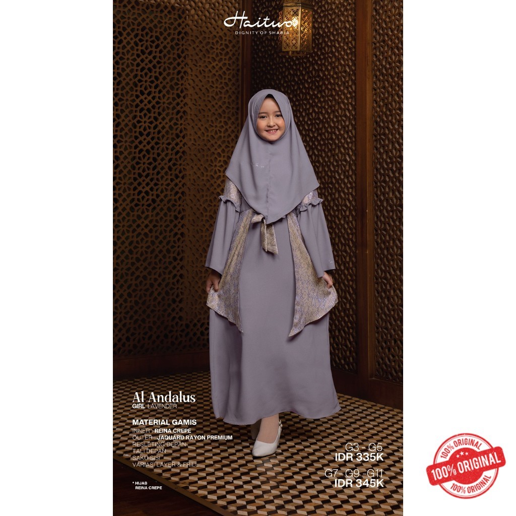 Al Andalus Girl Gamis Anak One Set Hijab โดย Haitwo