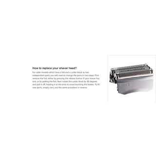 Braun Series 7 70B/70S/73S หัวเปลี่ยนฟอยล์และเครื่องตัด