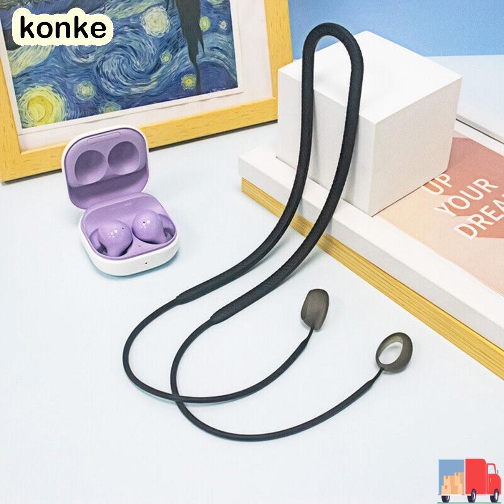KONKE สายคล้องหูฟังป้องกันการสูญหาย,ซิลิโคนเชือกคอสตริงอุปกรณ์เสริมแขวนคอเชือกเส้นเล็ก,กีฬายืดหยุ่นกันน้ํากันเหงื่อสายป้องกันการสูญหายสําหรับ กาแลคซี ตา2 หู