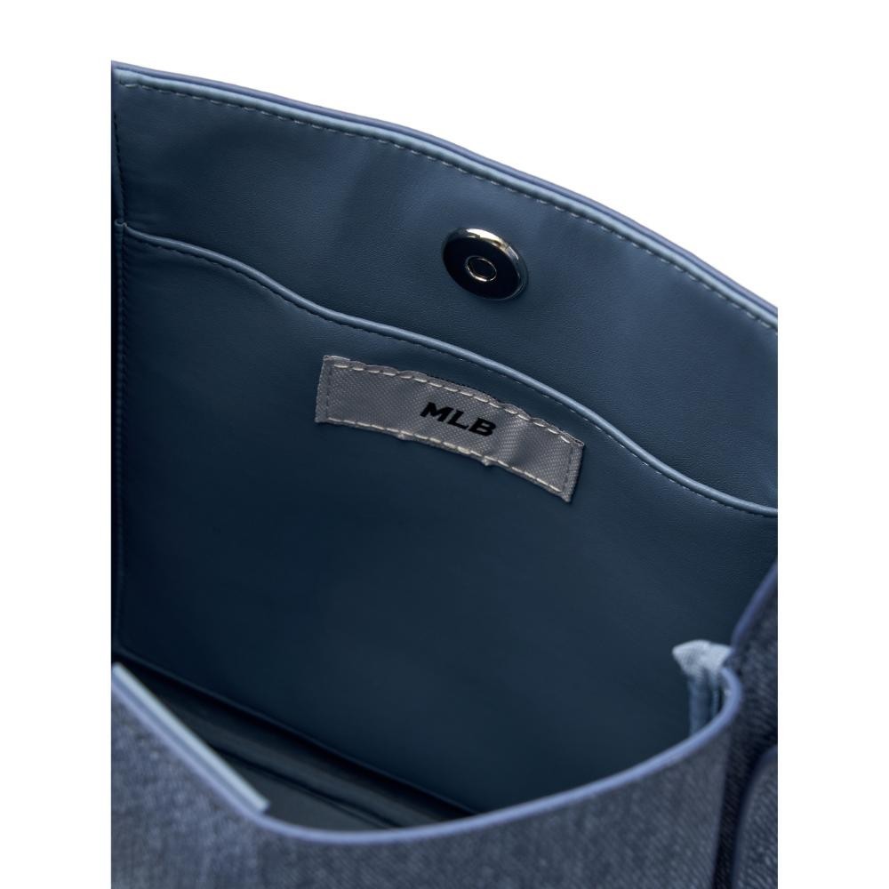 MLB กระเป๋าทรงบัคเก็ต ยูนิเซ็กส์ Denim Coopers Logo Bucket Bag รุ่น 3ABMBD15N 50BLL สีฟ้าอ่อน
