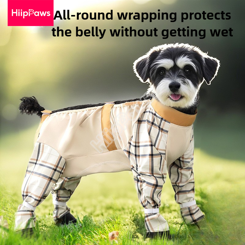 สไตล์ใหม่สุนัขออกนอกบ้านกางเกงป้องกันฝุ่นสัตว์เลี้ยงกันน้ําป้องกันสกปรกเสื้อผ้าหน้าท้อง