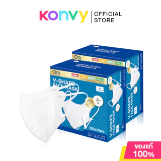 Oni V-Shape Face Mask [35pcs x 2boxes] #White โอนิ หน้ากากอนามัย สีขาว 35ชิ้น.