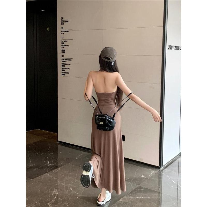 Anata พร้อมส่ง เดรส ชุดเดรสสวยหรูลุคไฮโซ เดรสเซ๊กซี่ เดรสคล้องคอแฟชั่นสาวฮอตสุดเซ็กซี่ กระโปรงยาวเข้ารูปเข้ารูปพอดีตัว - รูปที่ 3