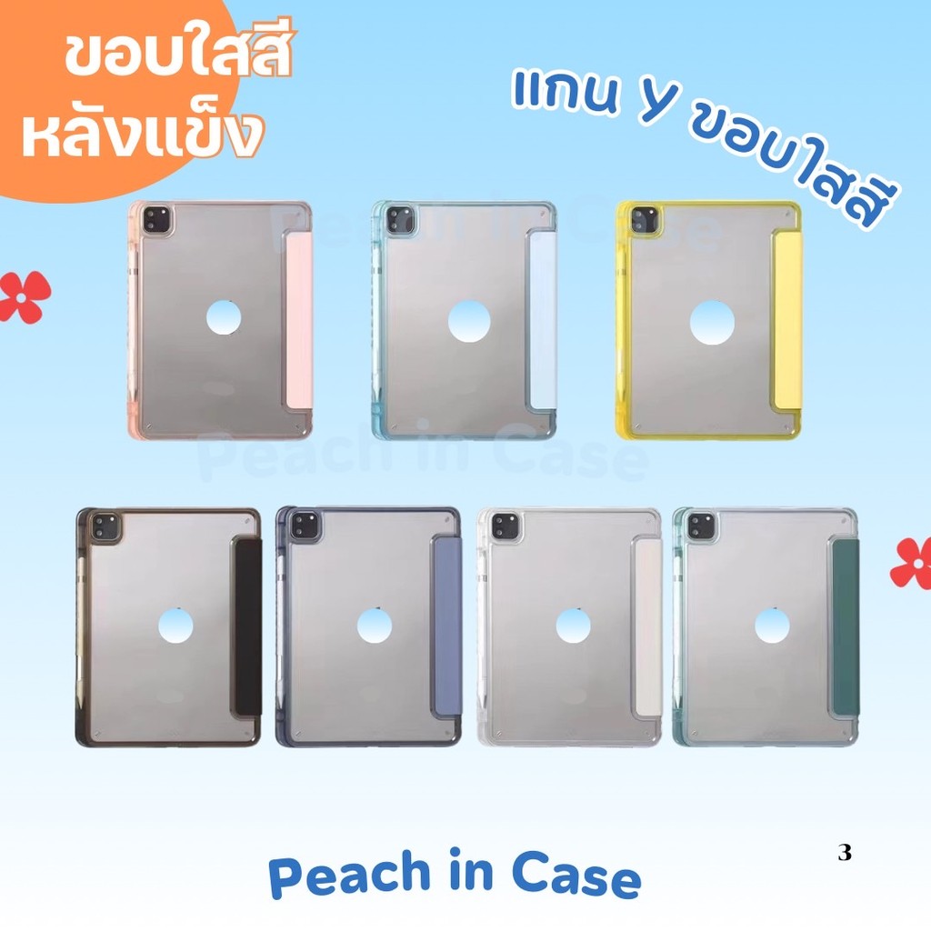 (F2-S) เคสไอแพดขอบใสสี🌷💓กันงอ+กันกระแทก เคสไอแพดไม่ดันฟิล์ม(ติดฟิล์มเว้นขอบด้วยน้า) Air4-Air5-Air6-Pro11“20/21/22/23 - รูปที่ 2