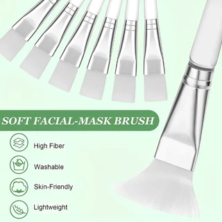 แปรงมาส์กหน้า Face-Mask Applicator แปรงตรวจสอบผิวหน้าแบบนุ่มพร้อมที่จับพลาสติกใสสําหรับเครื่องมือดูแลผิว