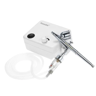 Nasedal 0.3 มม.Dual Action Airbrush Compressor Kit Sprayer สําหรับแต่งหน้า Body Tattoo Nail Art เค้กตกแต่งสีเครื่องมือ