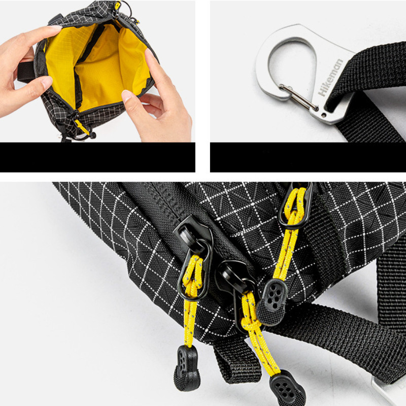 HIKEMAN Dyneema กีฬากลางแจ้งกระเป๋าคาดหน้าอกเอวกระเป๋า Camping Mountaineering กระเป๋าเป้สะพายหลังขยายกระเป๋าตกปลามัลติฟังก์ชั่นกระเป๋า Messenger กระเป๋าขี่จักรยาน - รูปที่ 6