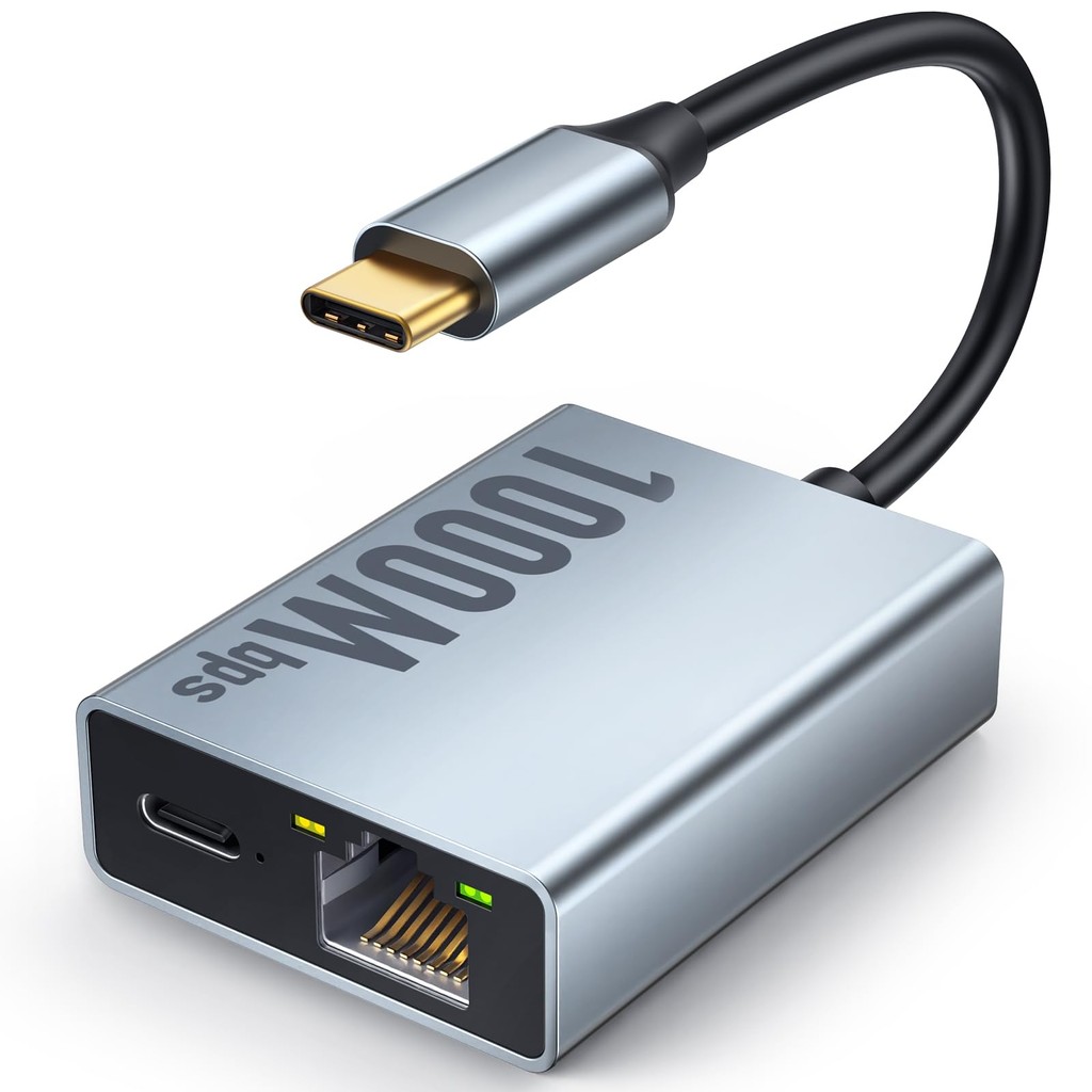 อะแดปเตอร์เครือข่ายอีเธอร์เน็ตแบบ USB Type C ถึง RJ45 สําหรับ Chromecast, Google TV, HD/4K สตรีมมิ่ง