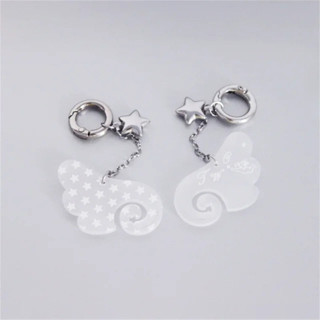 สร้างสรรค์อะคริลิดาวมุมปีกพวงกุญแจสําหรับผู้หญิงหวานที่เรียบ…