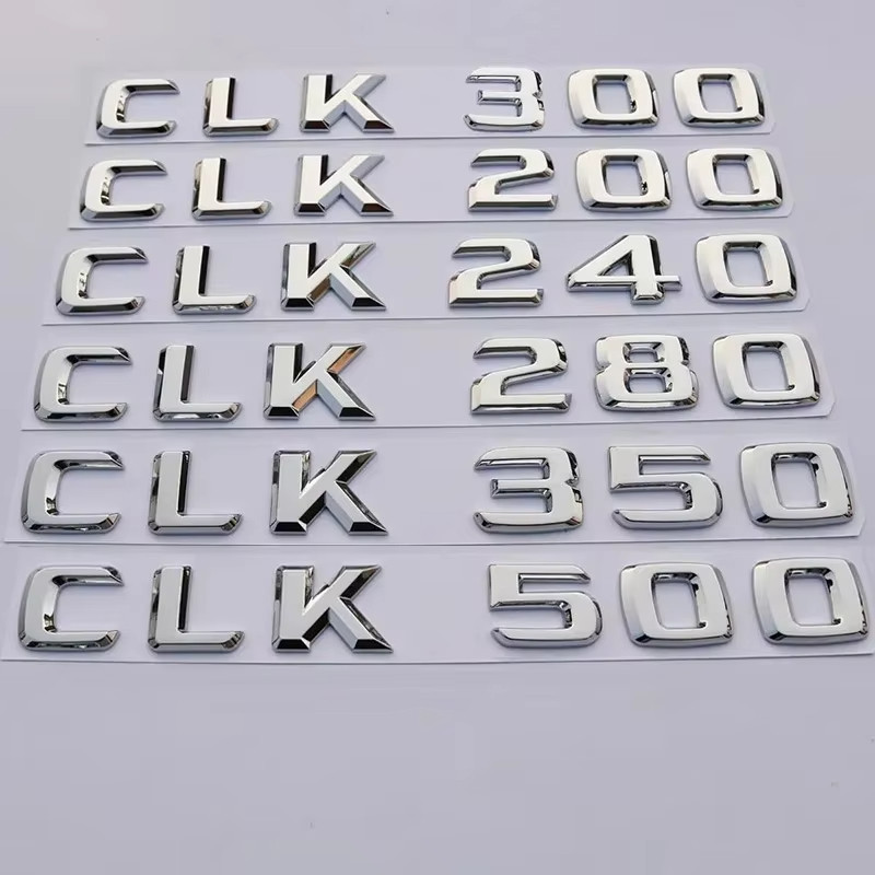 รถTrunkตัวอักษรโลโก้ป้ายสัญลักษณ์Decalsสติกเกอร์สําหรับMercedes Benz CLK Class CLK55 CLK63 CLK200 CL