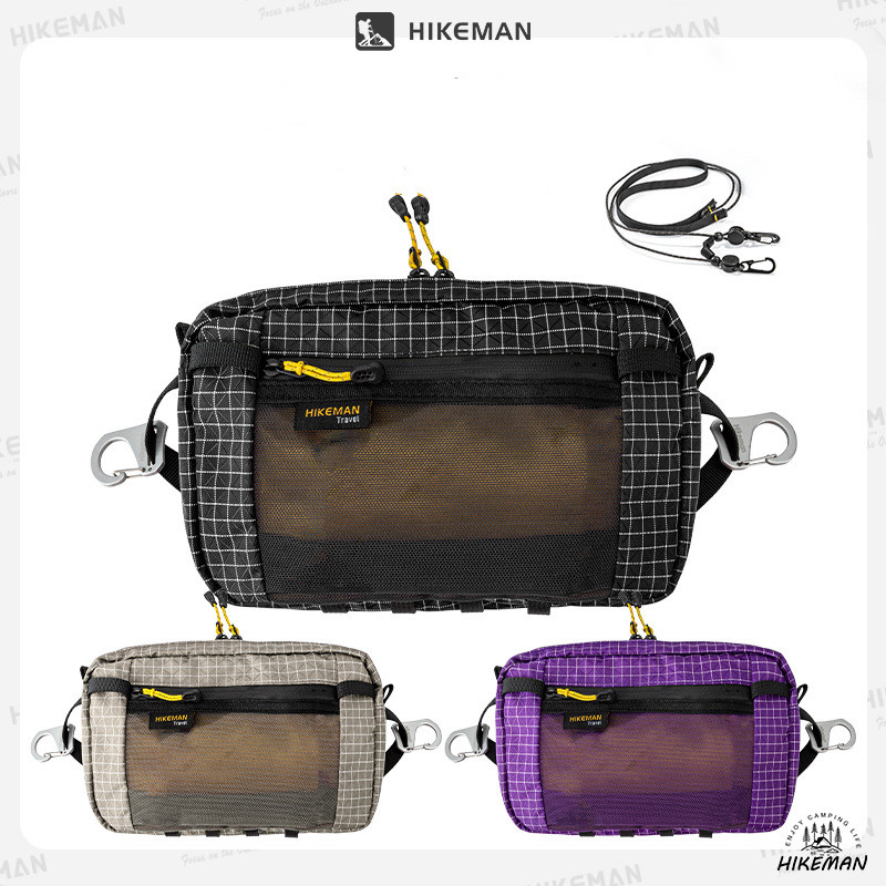 HIKEMAN กระเป๋าคาดเอวกีฬากลางแจ้ง Dyneema กระเป๋าคาดหน้าอกกันน้ําขี่จักรยานวิ่ง Camping Mountaineering กระเป๋าขยาย