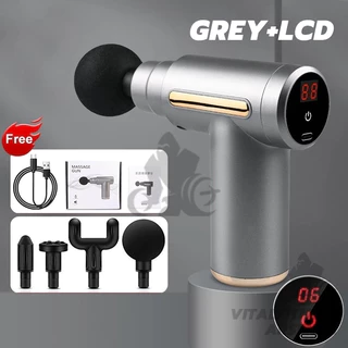 ปืนนวด จอแอลซีดี Massage gun เครื่องนวดหลัง สำหรับนวดกล้ามเนื้อ บรรเทาอาการปวดเมื่อยได้ พกพาสะดวก