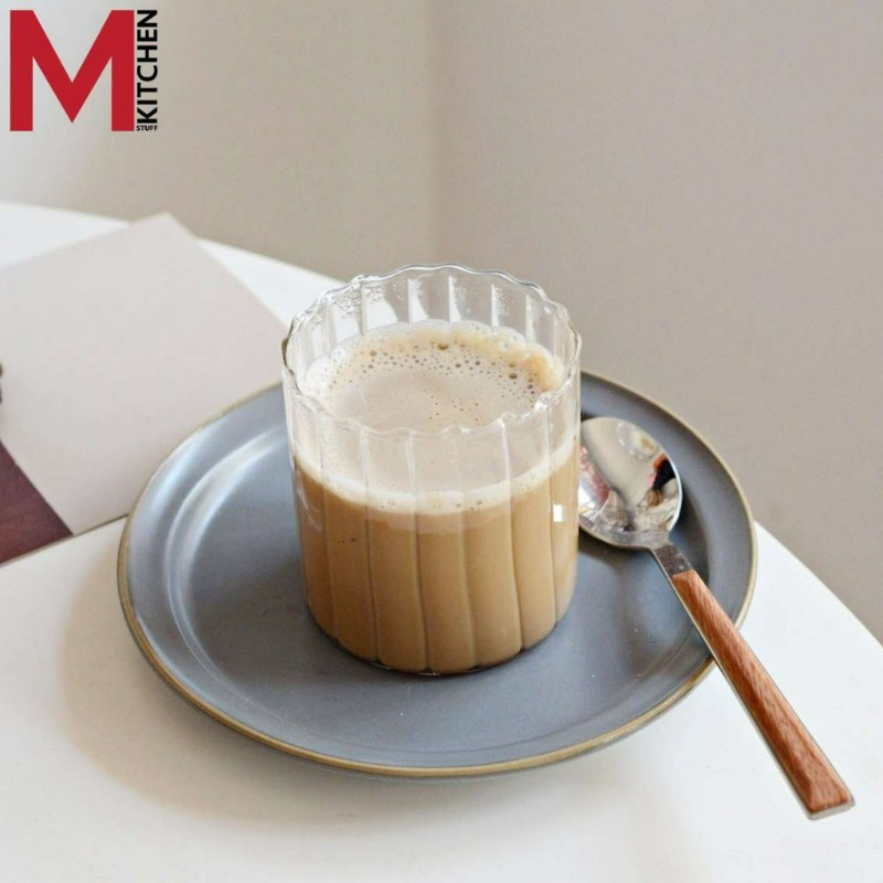 M KITCHEN แก้วน้ำ แก้วกาแฟ ทรงเหลี่ยม ขนาด 250-400ml (A0)
