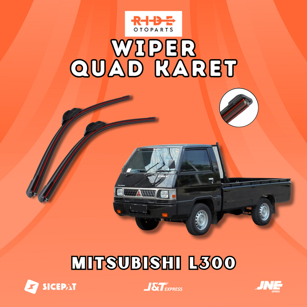 Mitsubishi L300 Pickup Frameless Quad Blade ที่ปัดน้ําฝนรถยนต์ 1 ชุดซ้ายและขวา W601