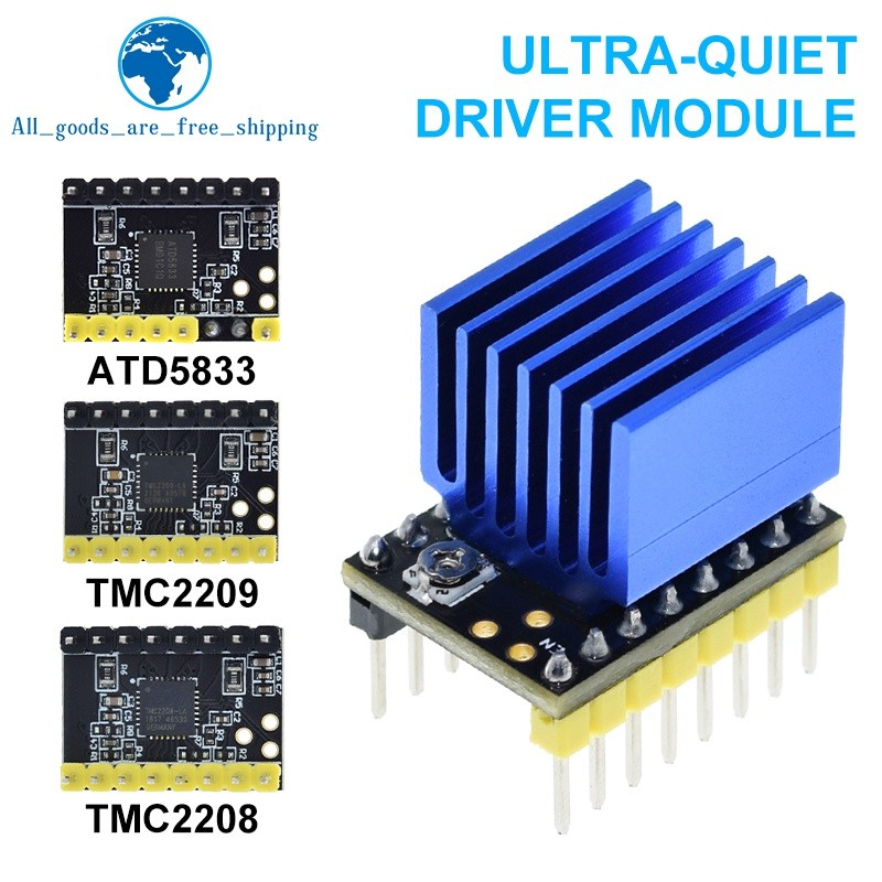 TMC2208 TMC2209 ATD5833 V2.0 พร้อมฮีทซิงค์ Stepper Motor Driver StepStick 3d ชิ้นส่วนเครื่องพิมพ์ 2.
