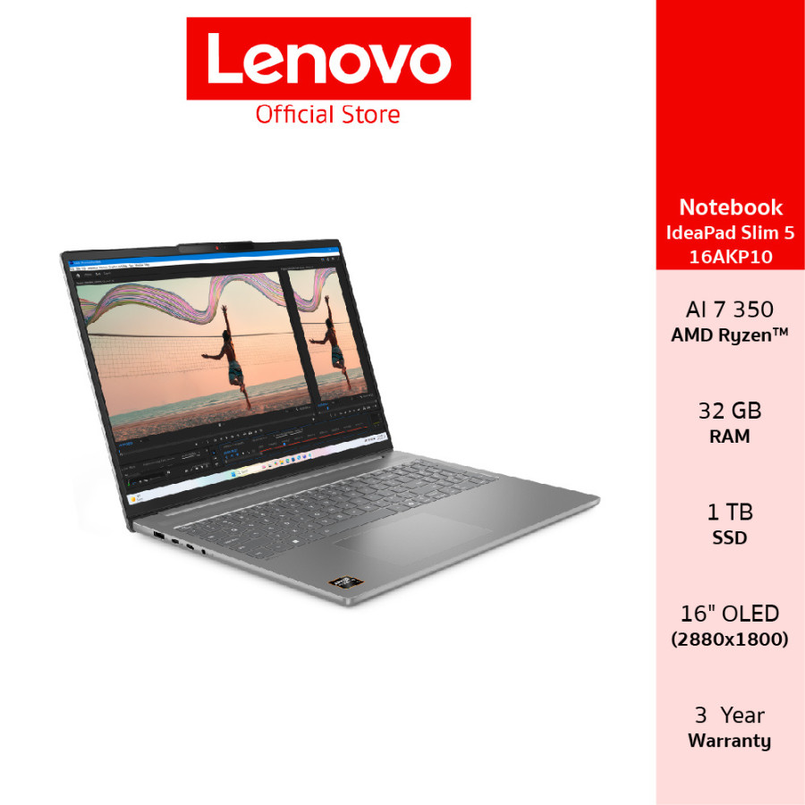 Lenovo Ideapad Slim 5 16AKP10(83HY004ATA) AMD Ryzen AI 7 350 2x16GB SSD 1TB 16" 2.8K OLED