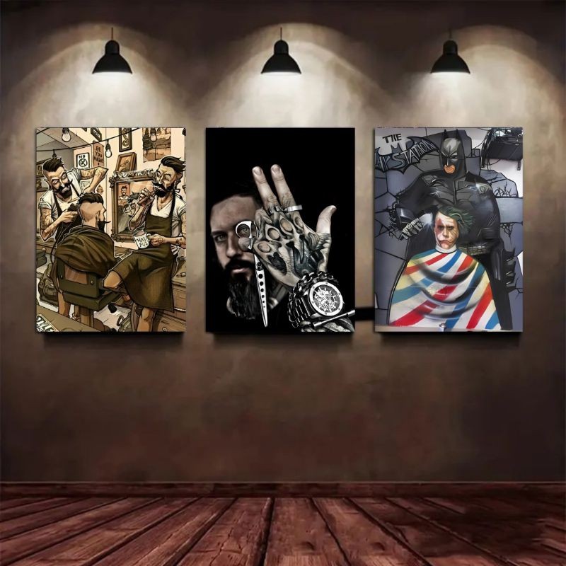 BARBERSHOP โปสเตอร์ WALL DECORTATION BARBER SHOP WOODEN โปสเตอร์ BARBERSHOP จอแสดงผลหน้าแรก DECORTATION WALL DECOR WALL DECOR WALL ตกแต่ง Walldecor Vintage โปสเตอร์ตกแต่งกรอบรูปตกแต่งจอแสดงผล