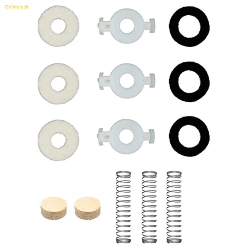Okfi ชุดซ่อมทรัมเป็ตรวมวาล์วลูกสูบคู่มือ Felt เครื่องซักผ้ากุญแจวาล์ว Cork Pad