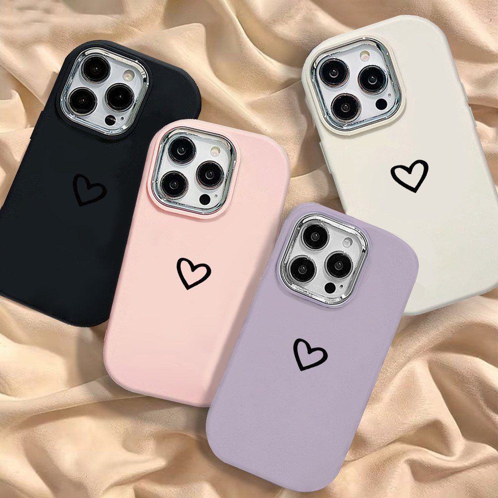 เคส For iPhone 17 pro max 13 11 16 15 Pro Max 12 14  X XS Max XR 7 8 Plus ลายหัวใจ  เคสไอโฟน 13 เคสไอโฟน15 เคสมือถือ