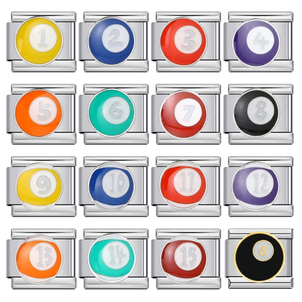 ใหม่เบอร์ 1-15 สีบิลเลียดอิตาลี แบบแยกส่วน สร้อยข้อมือรูปแบบเชื่อมหยดน้ํามันเย็บสร้อยข้อมือ
