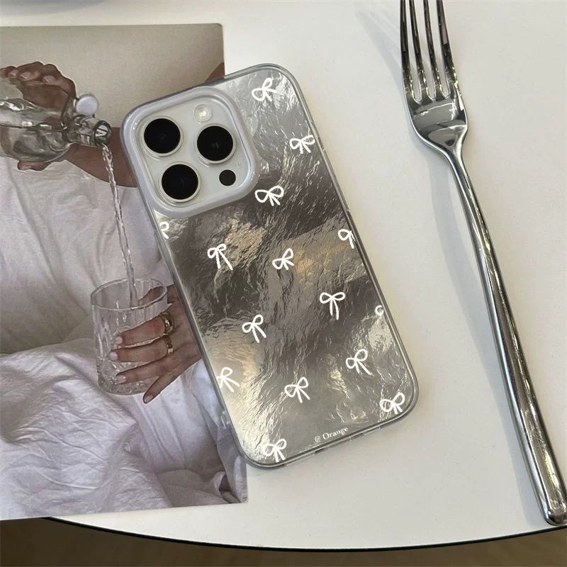 POPPA จากประเทศไทย ซิลเวอร์โฟลว์ Vortex ใช้กับ เคสไอโฟน for IPONE 11 12 13 14 16 15PRO MAX 14PLUS/15PLUS 11PRO 13PROMAX