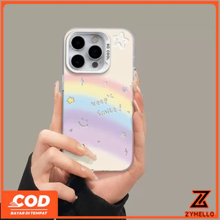 สําหรับOPPO Reno16F 16Pro 16C 15F 15ProMax 14F 14Pro 13F 13Pro 12F 12Pro 11F 11Pro 10Pro 8T 8Z 7Z 6Z Simple rainbow SMILEกันกระแทกTPUเคสโทรศัพท์