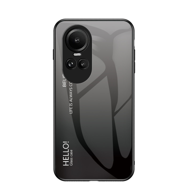 สําหรับ OPPO Reno 10 5G, เคสโทรศัพท์แก้วสีไล่ระดับสี, ฝาครอบป้องกันกระจกป้องกันการระเบิดคุณภาพสูง