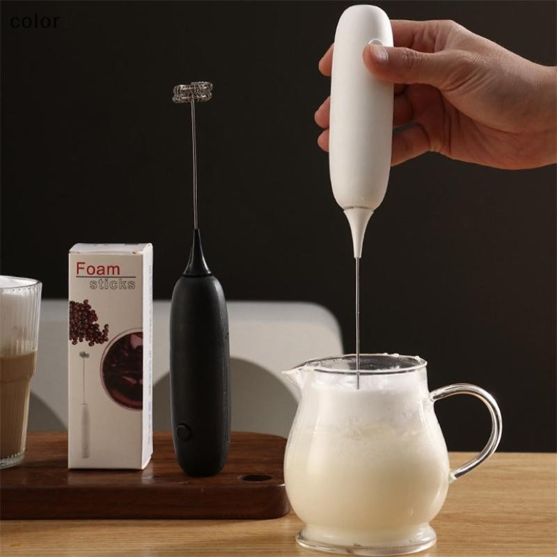 [สี] เครื่องตีฟองนมมือถือ Cappuccino Maker กาแฟ Foamer เครื่องตีไข่ช็อกโกแลต Stirrer มินิแบบพกพาเครื่องปั่นอาหาร Kitchen Whisk เครื่องมือ TH
