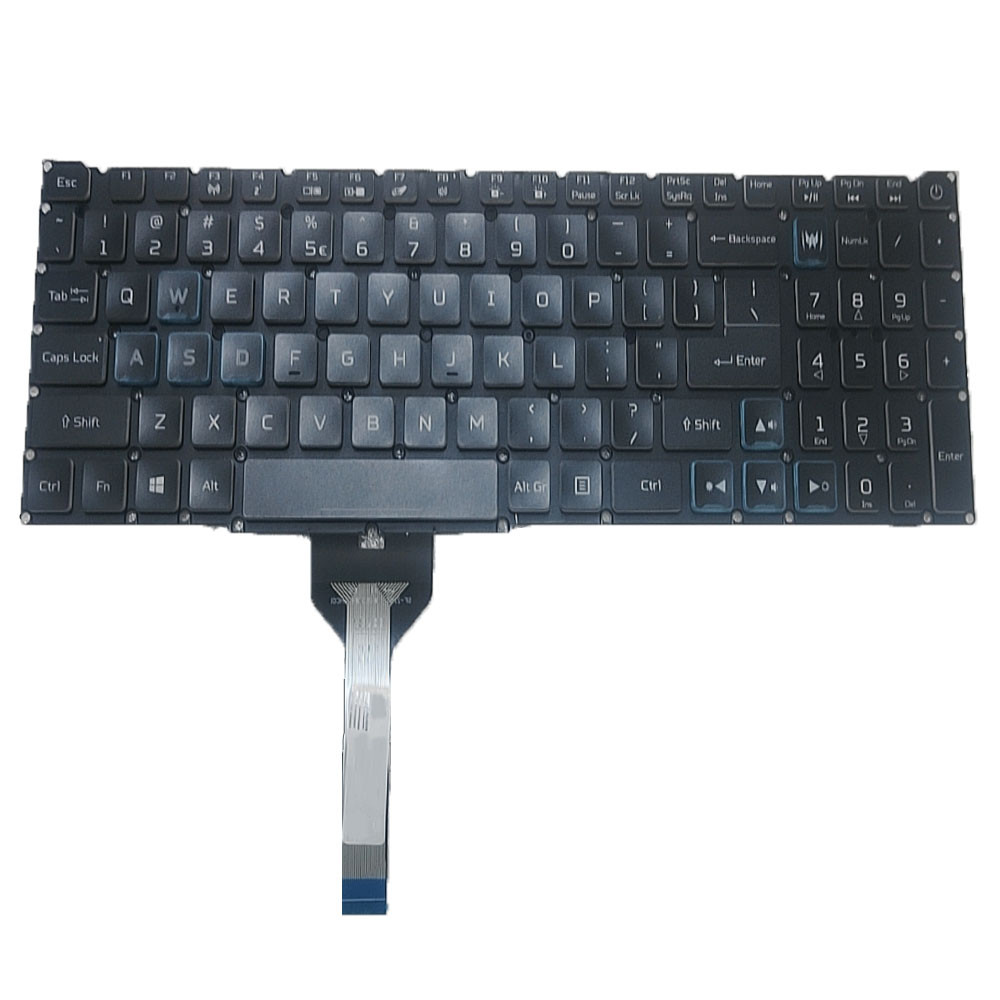 แป้นพิมพ์ใหม่พร้อม Backlit สําหรับ Acer Predator Helios 300 PH315-52 PH315-53 PH317-53