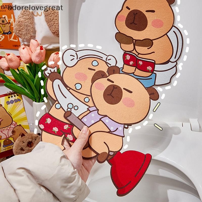 Alt Capybara สติกเกอร์ระงับกลิ่นกายห้องน้ําฝาชักโครก Decals ระงับกลิ่นกาย Self-Adhesive กําจัดกลิ่นสติกเกอร์ห้องน้ําห้องนั่งเล่นตกแต่ง DRG