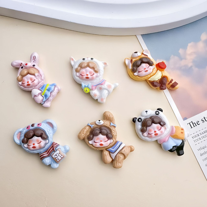 10ชิ้นขนาดเล็กนอนเวนดี้สาวเรซิ่นเสน่ห์สําหรับ ทําเอง (3-63)