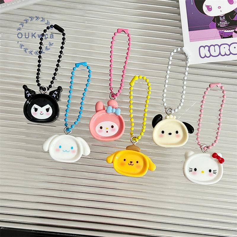 Oukwca Kawaii Kuromi Hello Kitty My Melody Pochacco พวงกุญแจการ์ตูนอะนิเมะพวงกุญแจสําหรับสาวกระเป๋าจี้กระเป๋าเป้สะพายหลังตกแต่งใหม่