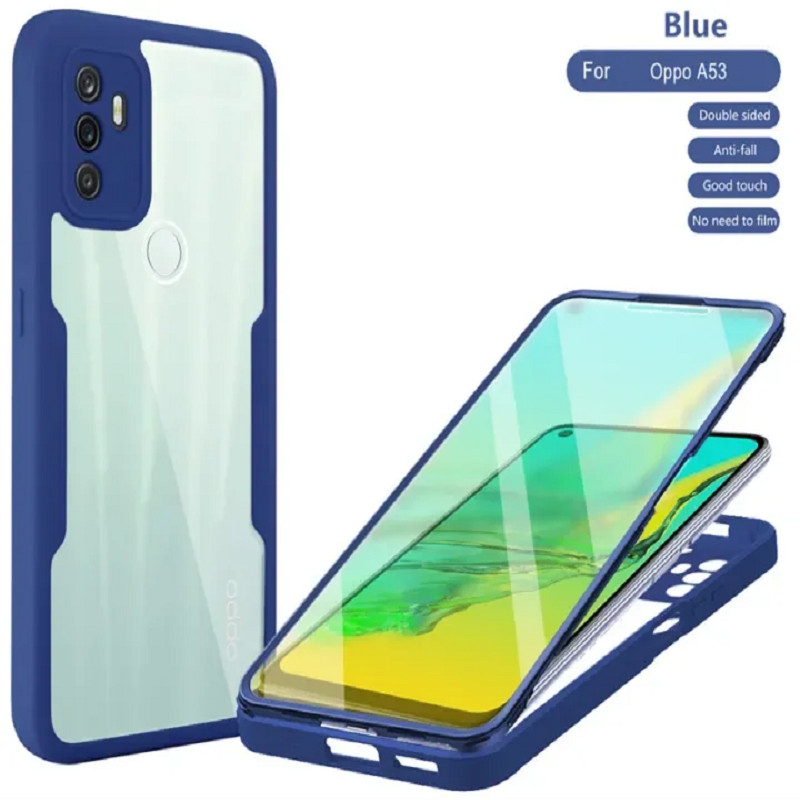 ด้านหน้าและด้านหลังสําหรับOPPO A53 A54 A74 A94 A76 A96 2020 Reno 6Z 12 12Pro 12F 13 13F 14F 15 15F 4G 5G 360 สองด้านเคสโทรศัพท์ป้องกันเต็มปลอกซิลิคอนอ่อนฝาครอบ
