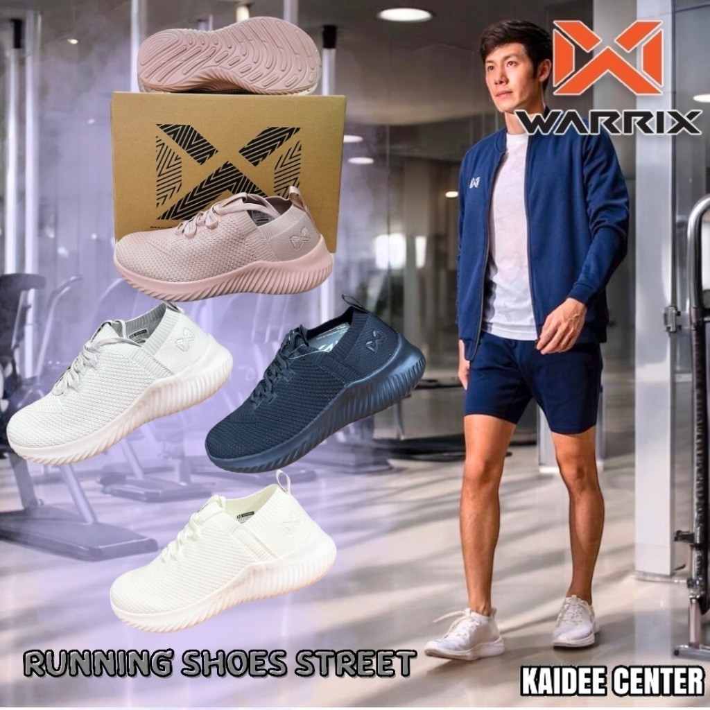 WARRIX รองเท้าวิ่ง รองเท้าเพื่อสุขภาพ ผ้าใบ WAVE 1.0 Uncaged Running Collection WF-203RNACL01