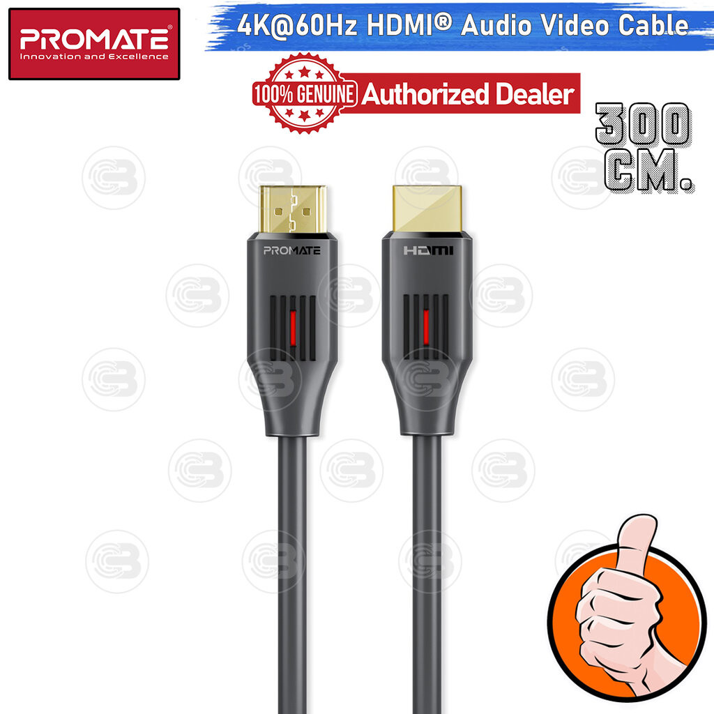 [CoolBlasterThai] PROMATE HDMI To HDMI 4K@60Hz 3.0M (PROLINK4K60-300) (2Y Warranty)