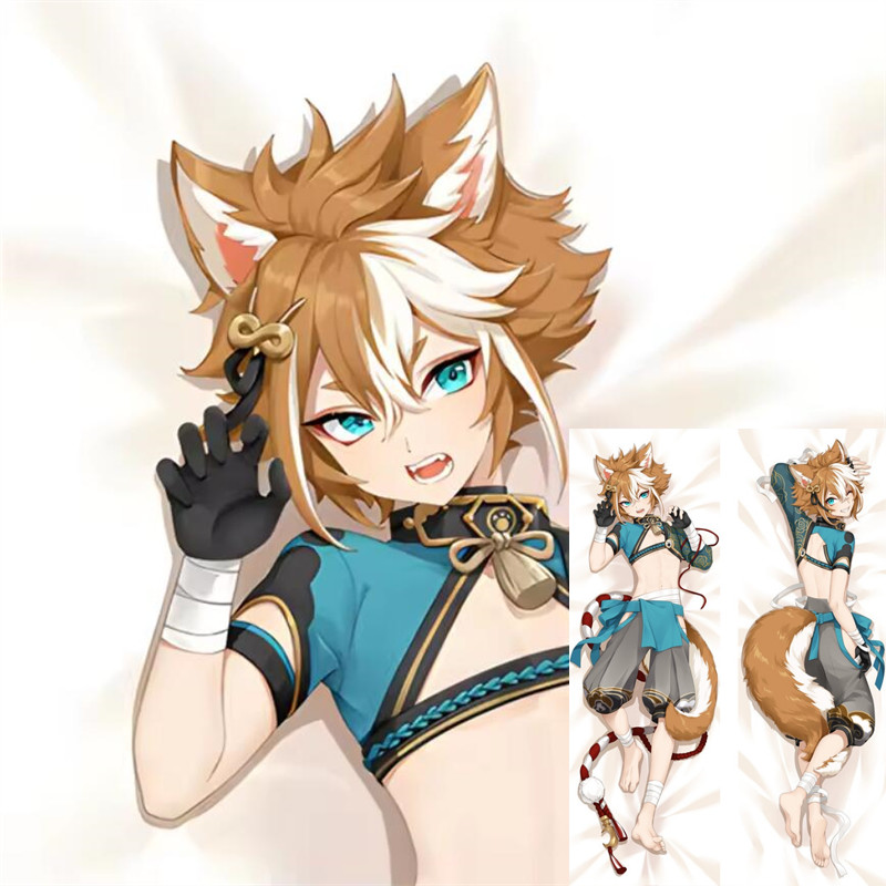 Genshin Impact Gorou กอดปลอกหมอน Dakimakura ฝาครอบ Gorou เครื่องแต่งกาย Otaku โยนหมอนปลอกหมอน