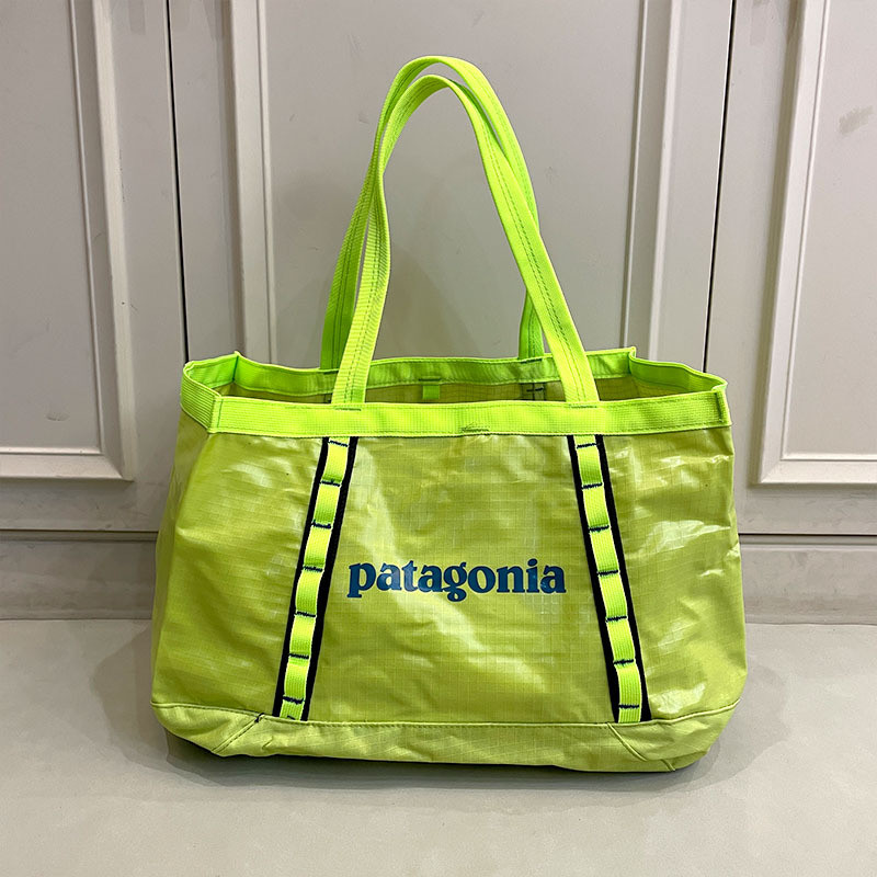 Patagonia Tote Bag ความจุขนาดใหญ่ Multi-pocket Water-Repellent โพลีเอสเตอร์กระเป๋าถือ