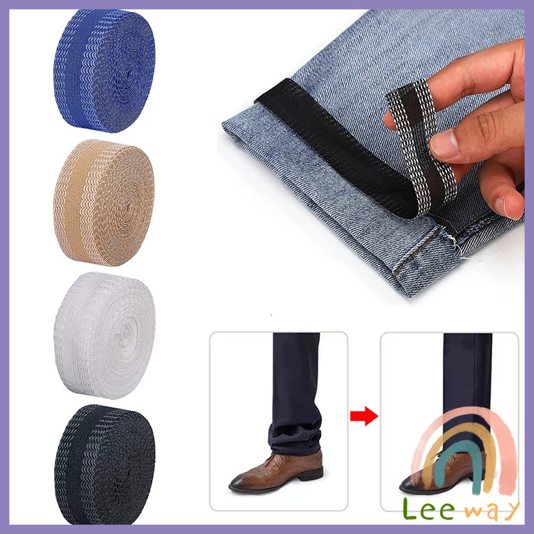 【มีสินค้าในสต๊อก】Leeway DIY เทปกาวติดขากางเกง ความยาว 2m 3m เทปผ้ากาวติดผ้าแบบรีด Trousers Legs Tape