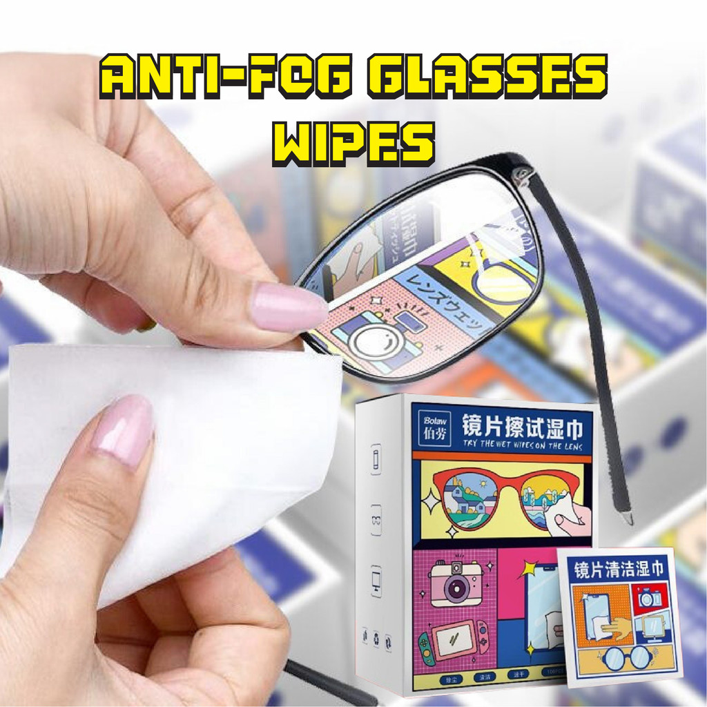 100PCS Lap Tisu Cuci Mata Cermin Lensa Kamera แว่นตาเช็ดเลนส์ผ้าเช็ดทําความสะอาดเปียกทิ้งแว่นตาทําคว