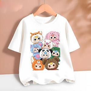 BABY THREE เสื้อยืดผ้าฝ้ายโอเวอร์ไซส์แขนหลวม 7198
