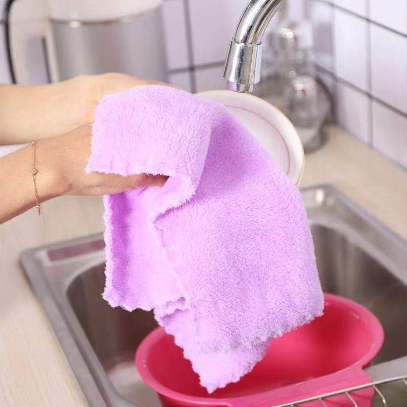 Tesco ผ้าขนหนูผืนเล็ก เช็ดโต๊ะ ผ้าล้างจาน เนื้อนาโน ผ้าเช็ดทำความสะอาดอเนกประสงค์ - รูปที่ 2