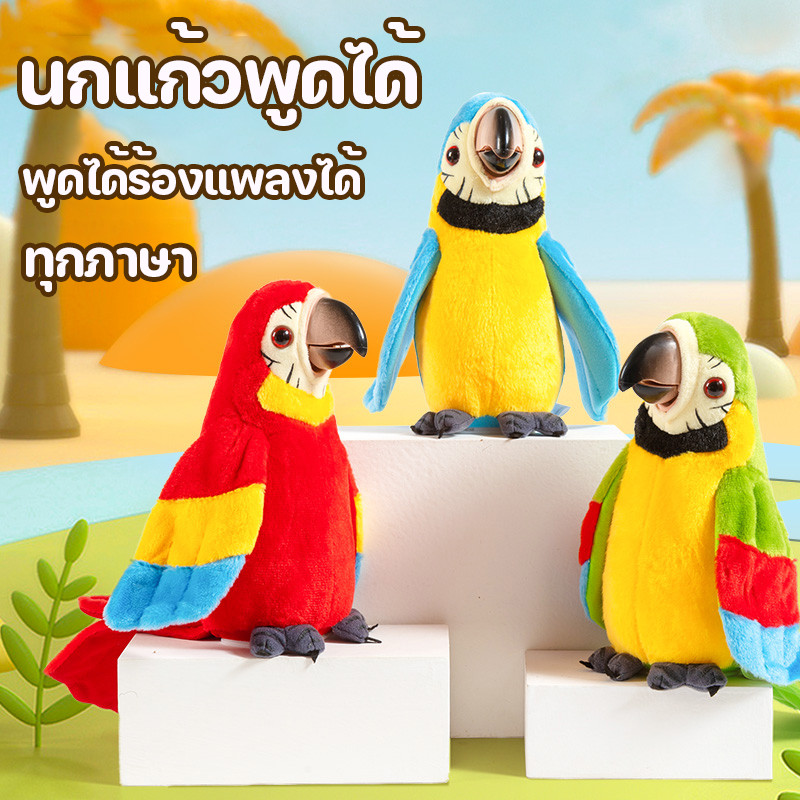 นกแก้วพูดได้ ร้องเพลงทุกภาษา ของเล่นเสริมพัฒนาการเด็ก