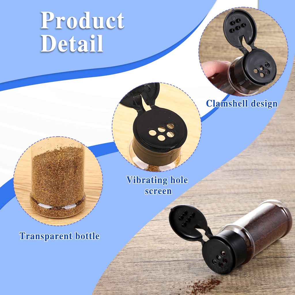 ขวดเครื่องปั่นปรุงรสเครื่องเทศแบบพกพา-ภาชนะพลาสติกเปล่า แกดเจ็ต ครัว-ขวดพริกไทยเกลือน้ําตาลบาร์บีคิวเครื่องปรุงรสตู้ - รูปที่ 3