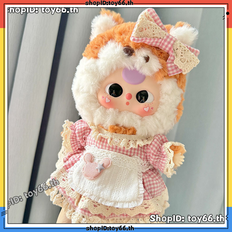 【ไม่รวมตุ๊กตา】ชมพู มิ กกี้ กระโปรง+ผ้าโพกศีรษะ,เหมาะ Baby three v3