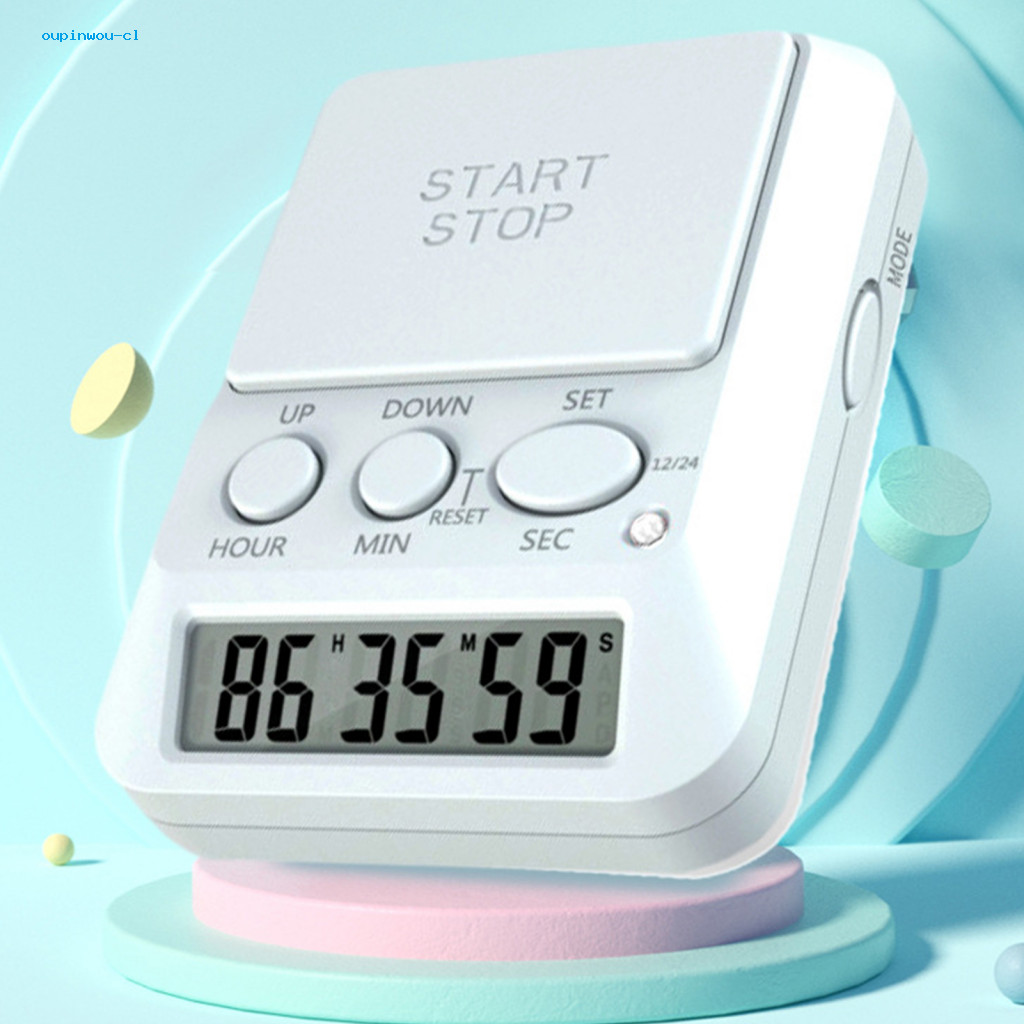 Oupinwou การแจ้งเตือนจับเวลาด้วยแสงและ Beep เด็ก Study Timer Multi-function Electronic Timer นาฬิกาสําหรับ Study Gym ทําอาหารน่ารักดิจิตอลจับเวลา Beep Light สําหรับ Break