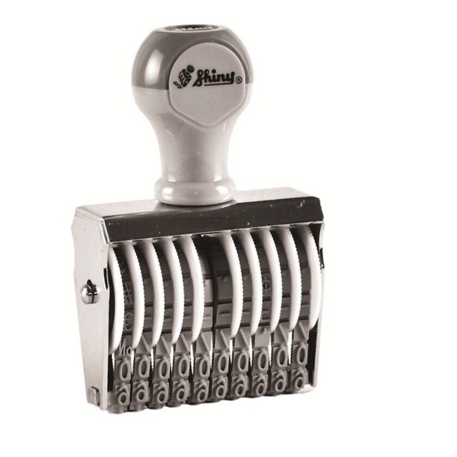 แสตมป์ไม้เงา 10 เบอร์ประทับวันที่ เดือน ปี DD/MM/YYYY N510, N410, N310, N210, N110