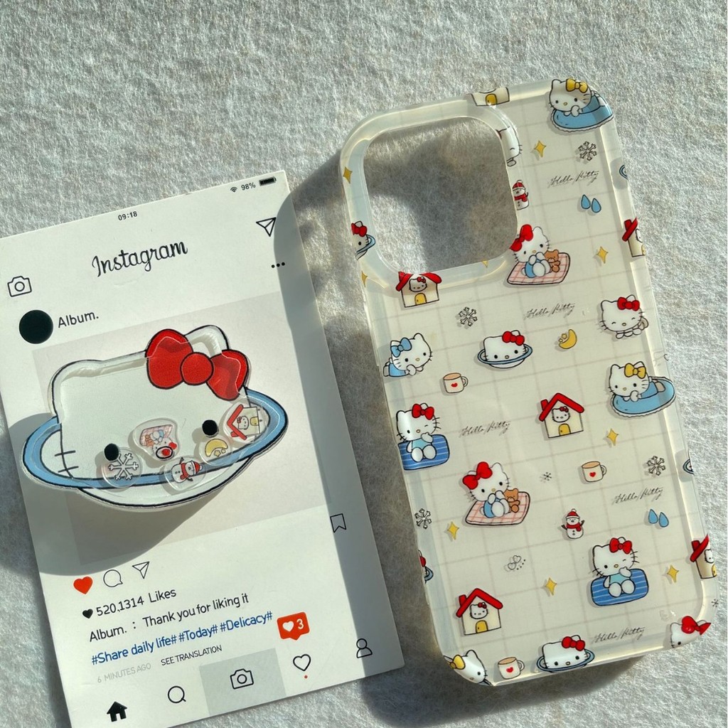 คิตตี้ยืนการ์ตูนน่ารักกรณีโทรศัพท์สำหรับ iPhone 15 14 13 16 PRO MAX 14pro 13pro 16pro 15pro 16PROMAX ฝาครอบป้องกันฮาร์ด g litter ที่เรียบง่ายล้าง