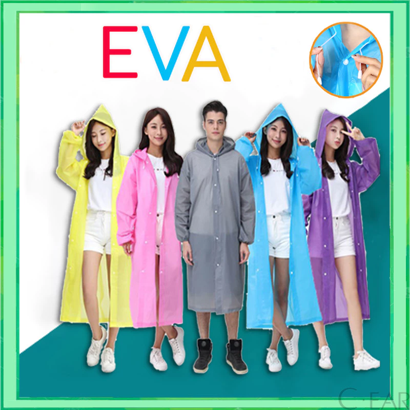 ชุดเสื้อกันฝน ผู้ใหญ่ แบบหนา EVA ค่อนข้างเหนียว ทน และมีน้ำหนักเบา