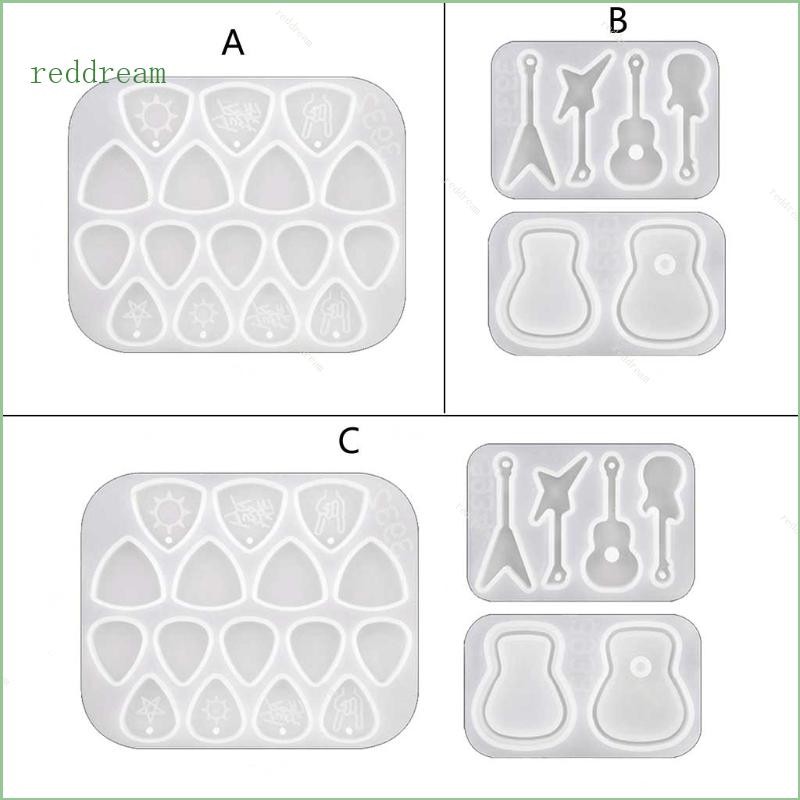 Redd Universal กีตาร์ Picks เรซิ่นแม่พิมพ์ซิลิโคนกีตาร์ Plectrums Finger Mold เครื่องมือ